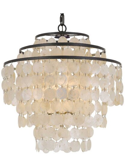 Brielle 4 Light Chandelier in Dark Bronze.